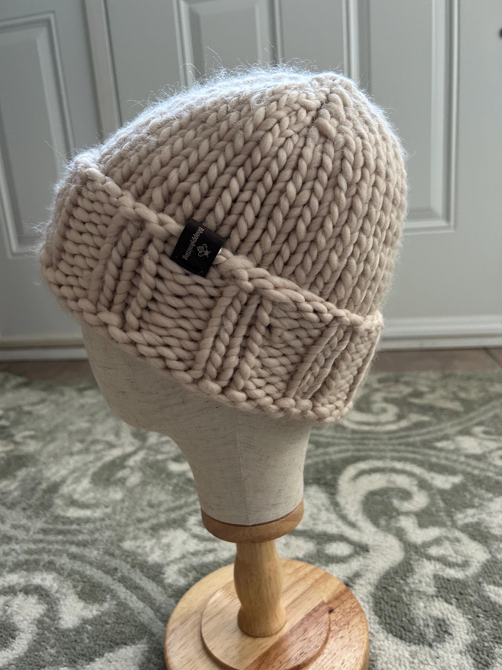 Hand Knit Merino Chunky Wool Toque — Off White