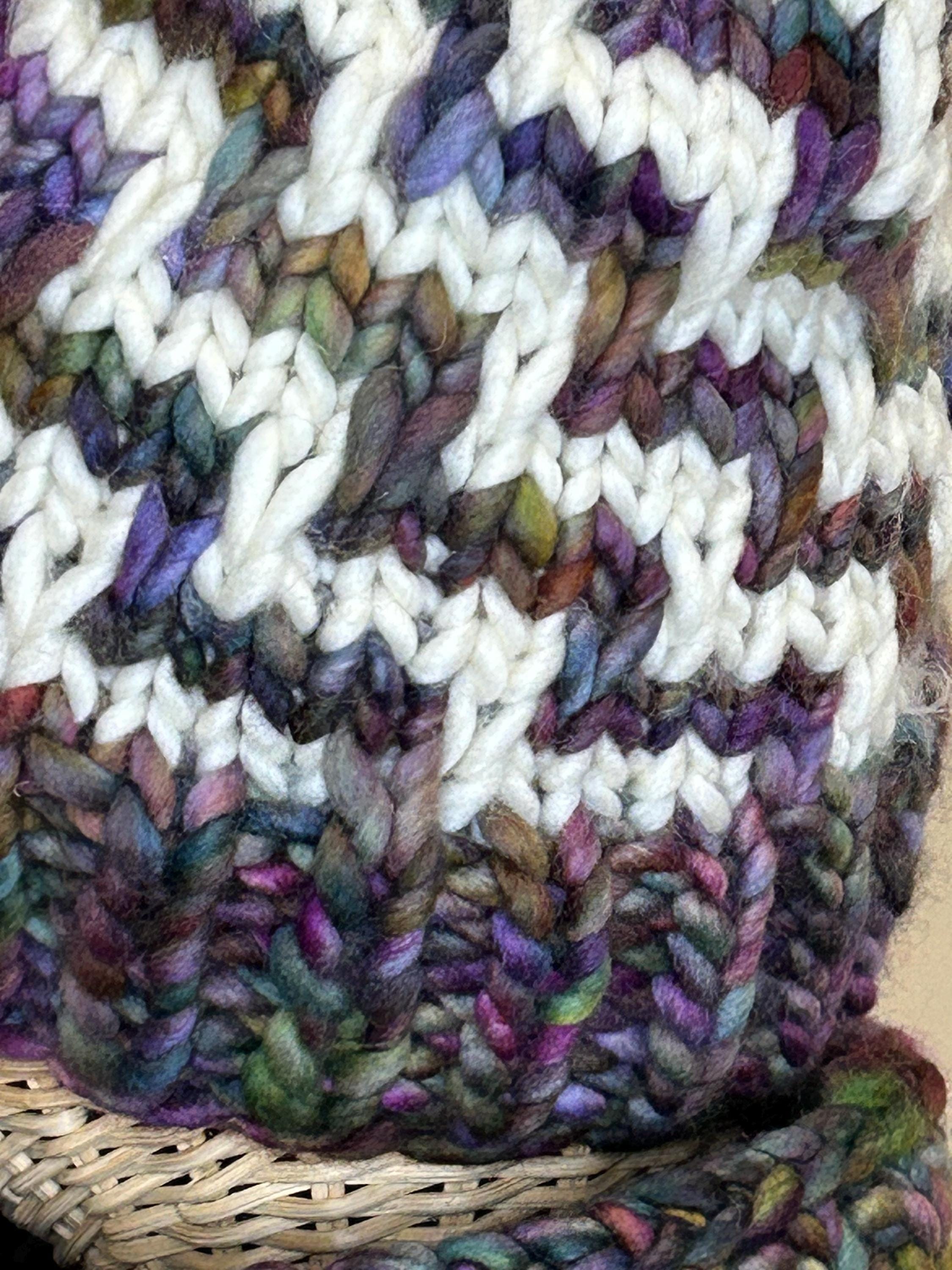 Hand Knit Merino Wool Beanie and cowl set: Removable Faux Fur Pompom
