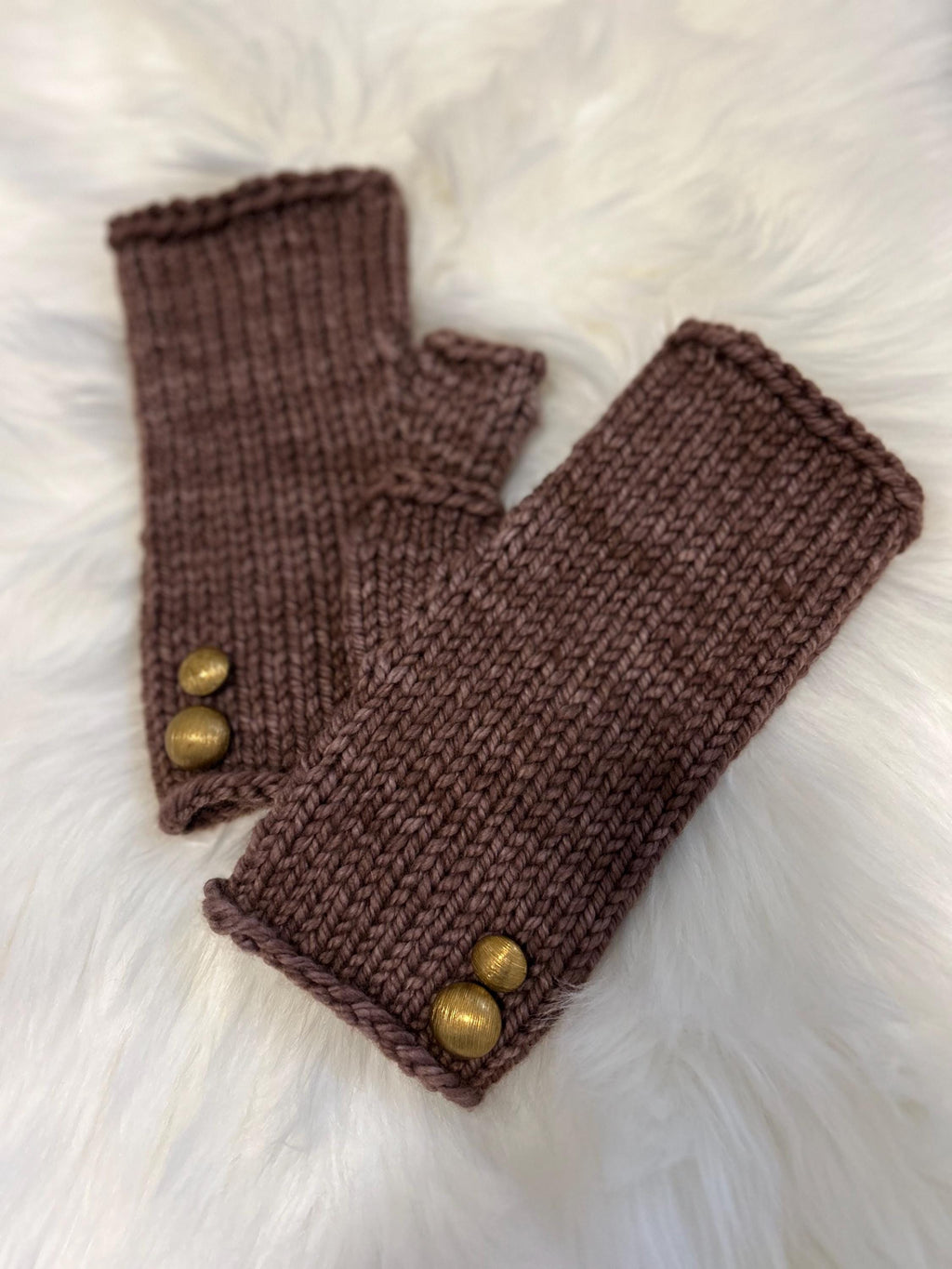 Handknit Merino Wool Fingerless Mittens: Warm Handmade Gloves