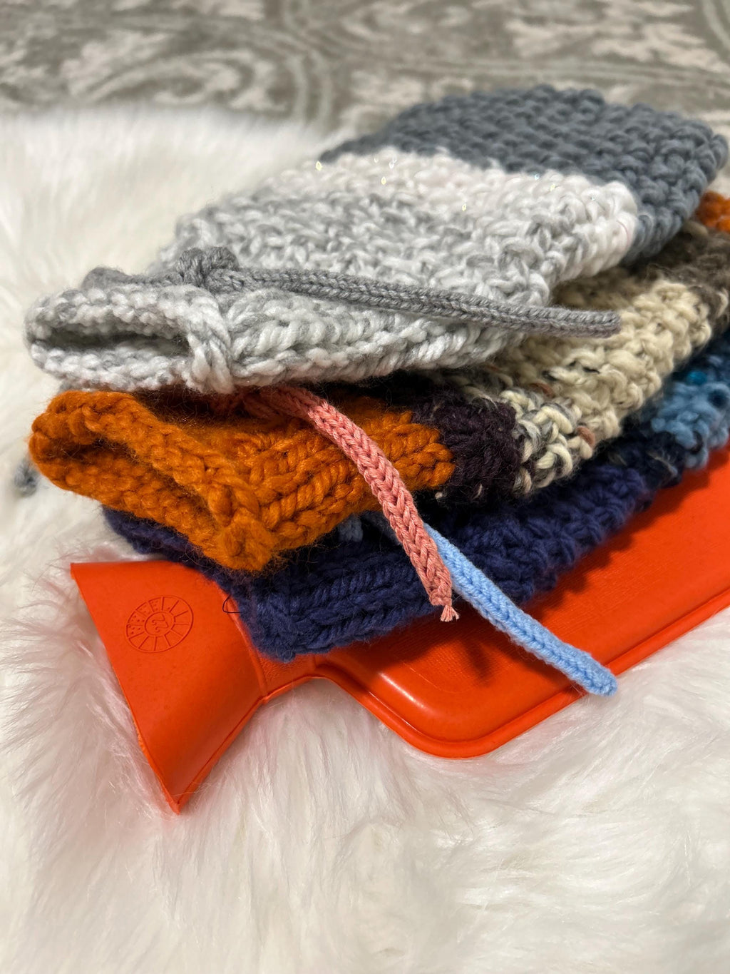 Hot water bottle cozy cover