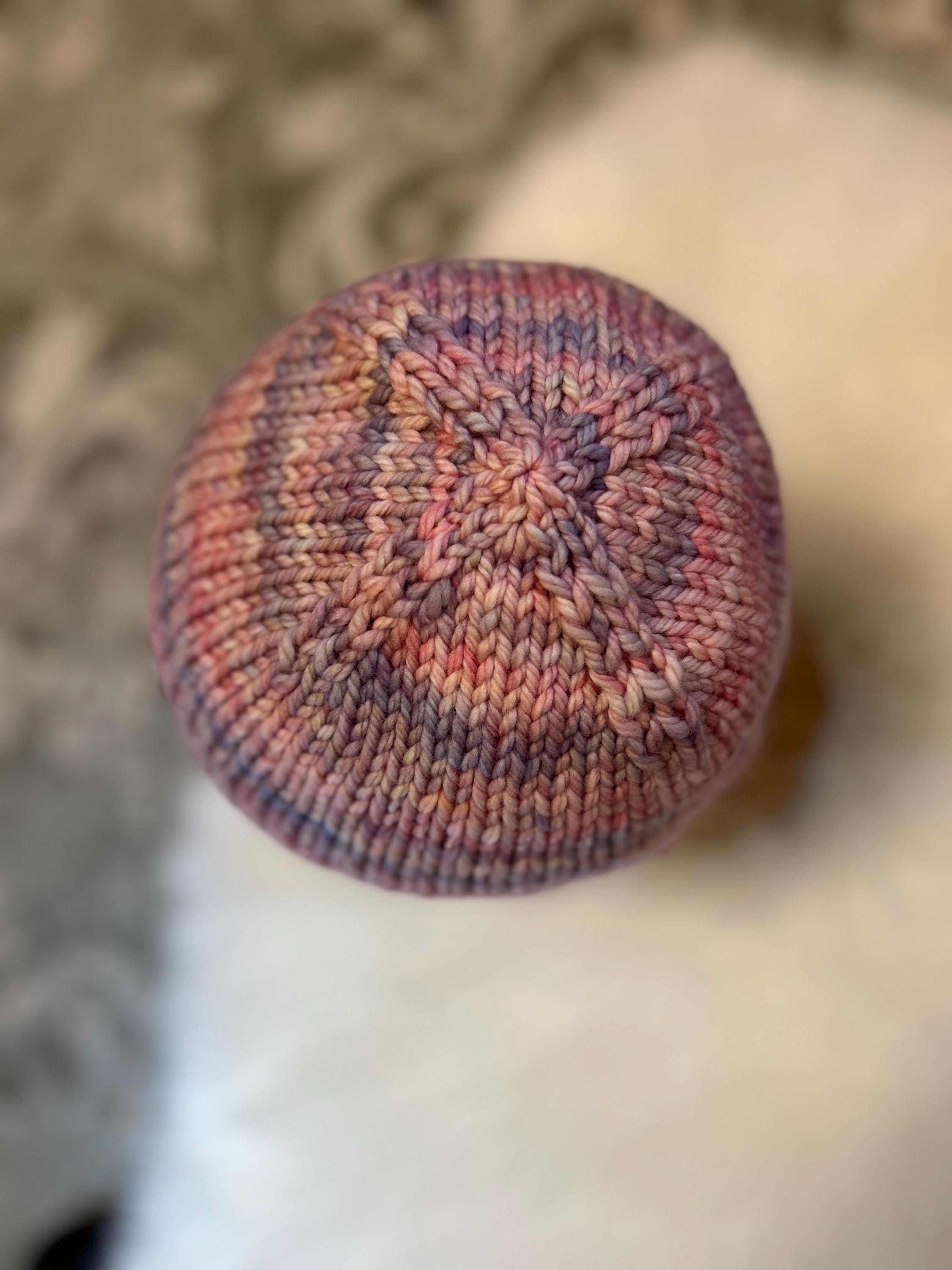Hand Knit Merino Wool Winter Beanie - Folded Brim, valentines gift