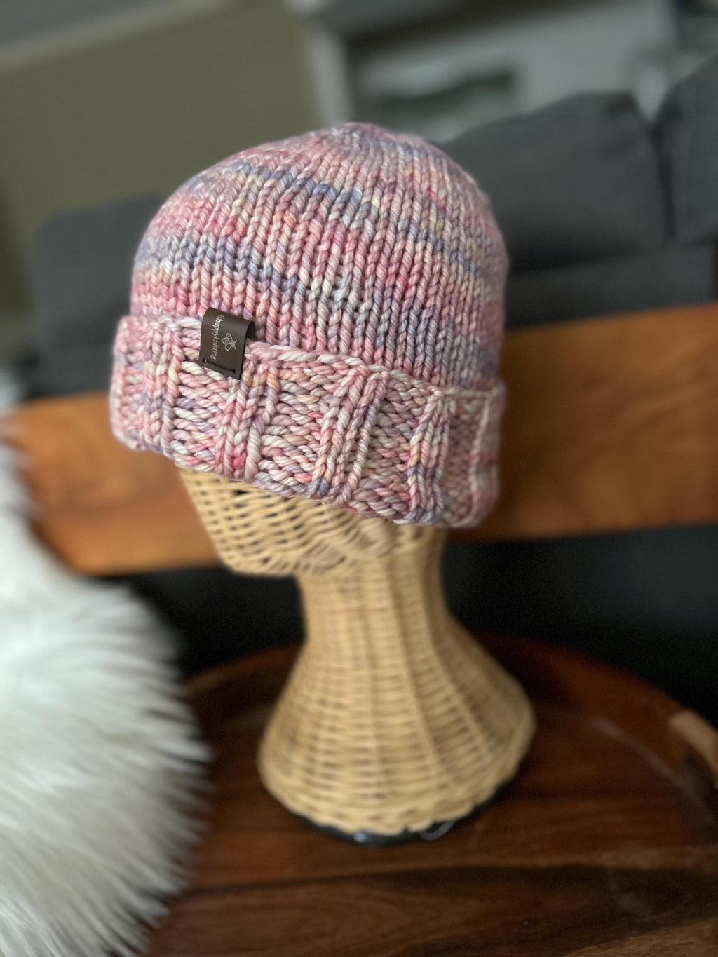 Hand Knit Merino Wool Winter Beanie - Folded Brim, valentines gift