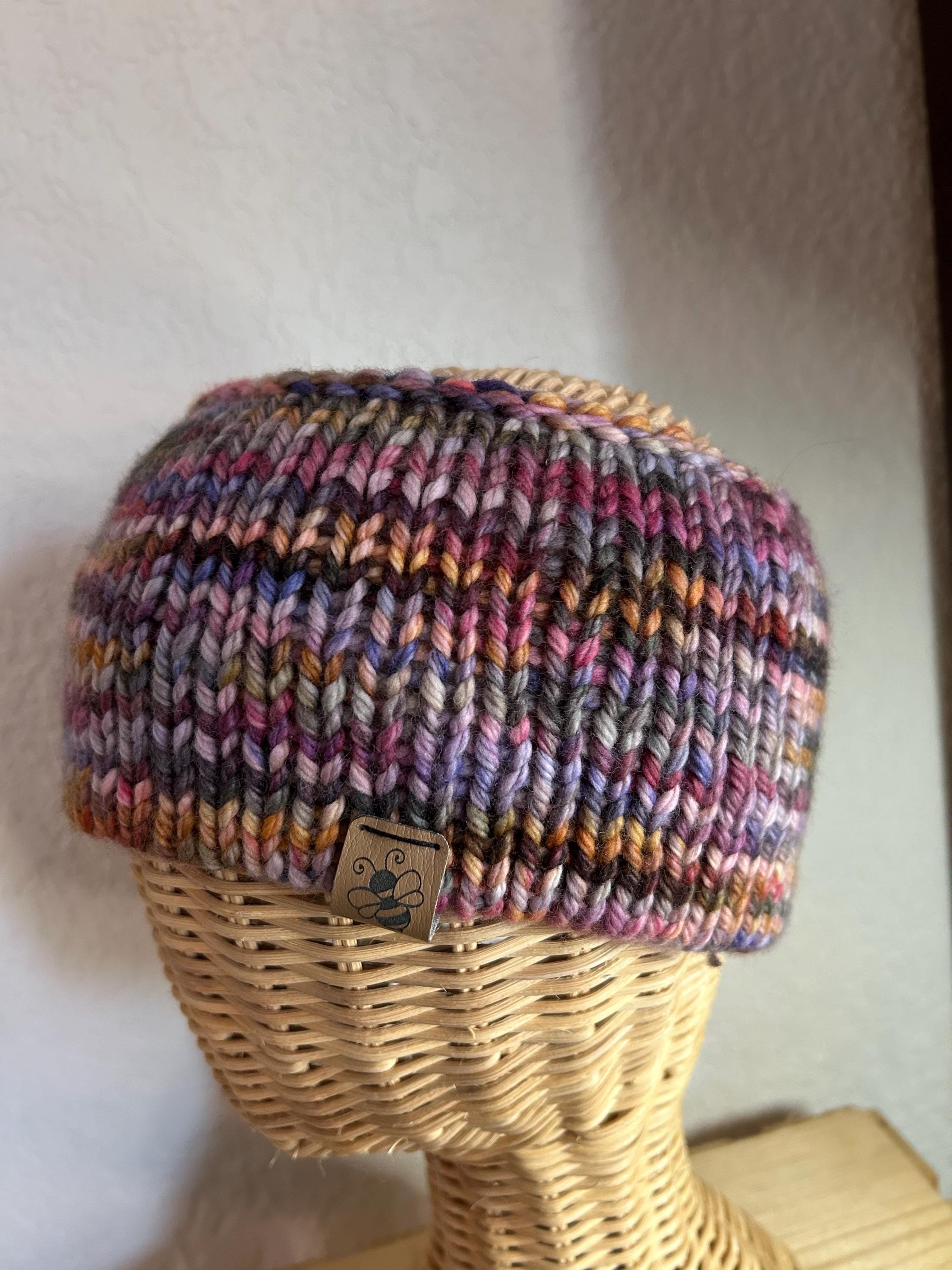 Merino Wool Headband: soft multi coloured Knit Adult Earwarmer, double layer