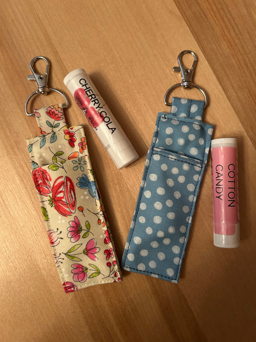 Cotton lip balm holder