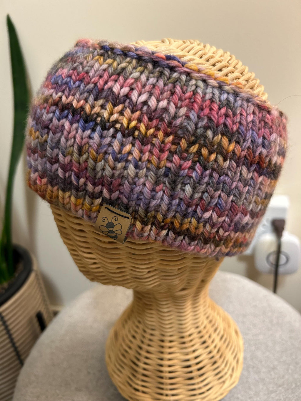 Merino Wool Headband: soft multi coloured Knit Adult Earwarmer, double layer