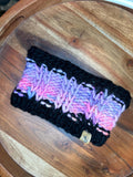 Hand Knit Wool Ear Warmer: Chunky Colorful Headband