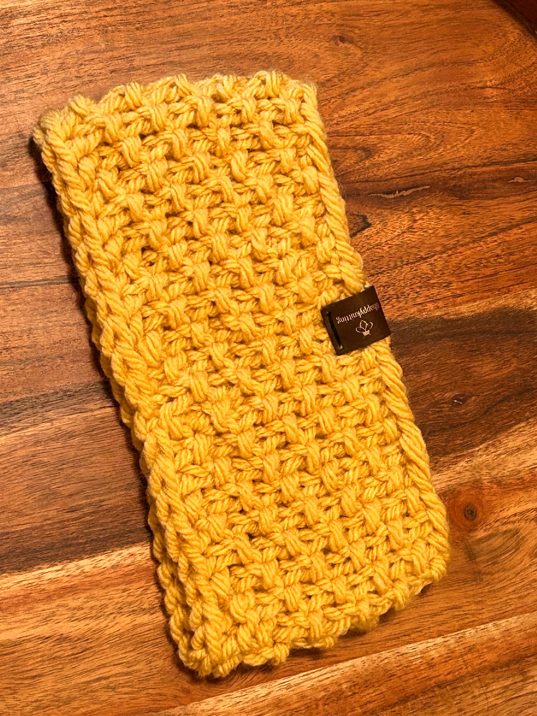 Handknit Adult Ear Warmer Headband: Acrylic Winter Wear