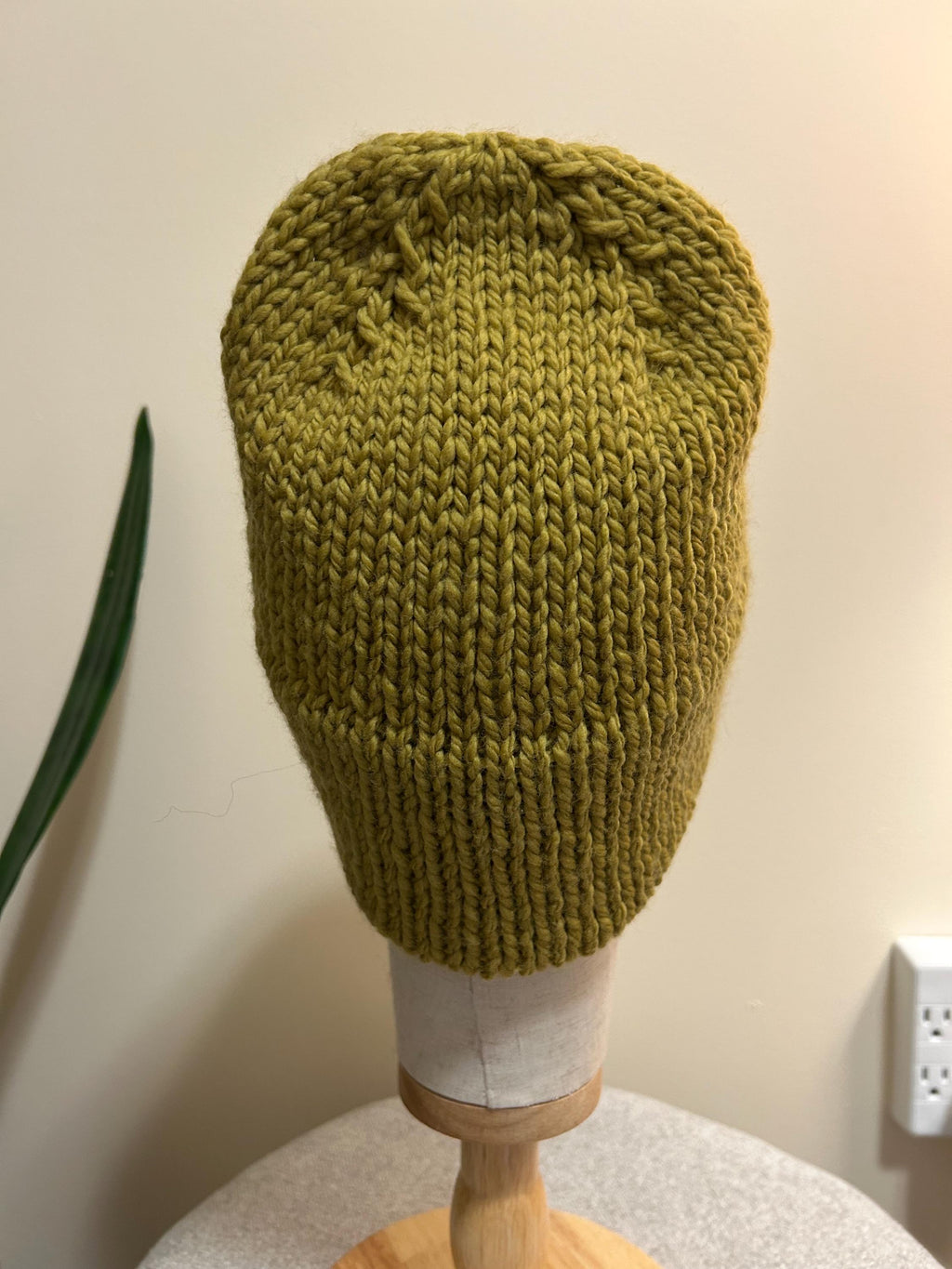 Hand Knit Merino Wool Beanie: Double Brim high top hat for men or women, soft cozy warm winter toque, soft yellow colour toque,  gift