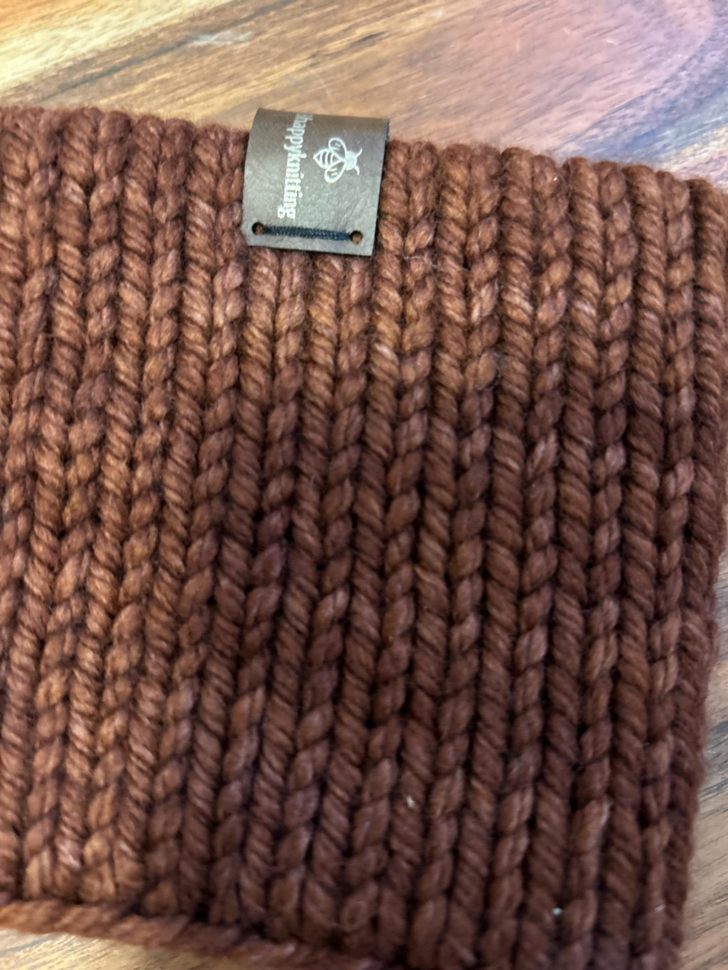 Hand knit merino wool headband - Double duty design