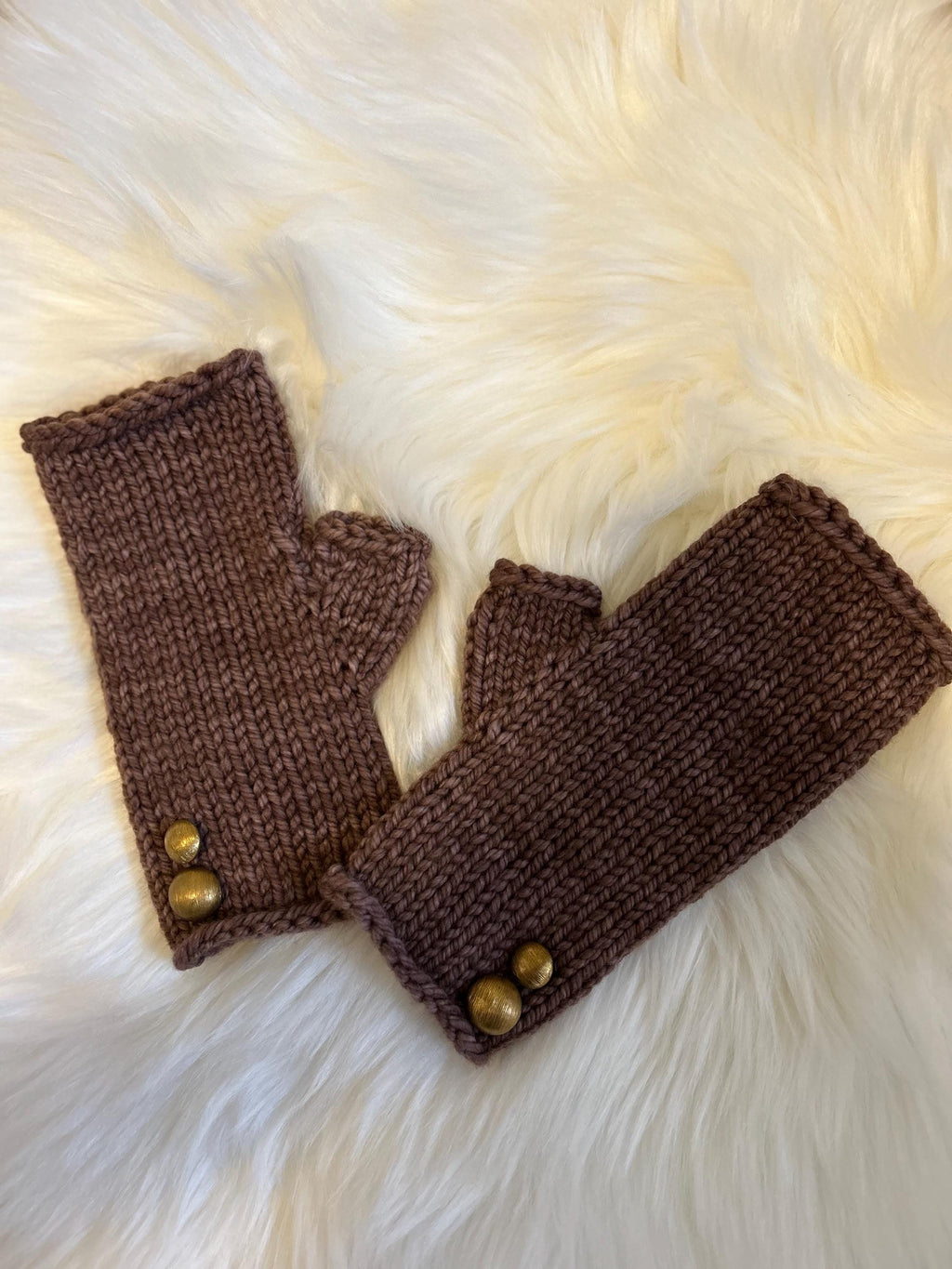 Handknit Merino Wool Fingerless Mittens: Warm Handmade Gloves