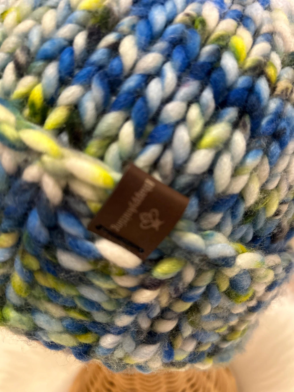 Hand Knit Merino Wool Toque: Chunky Speckled Winter Hat