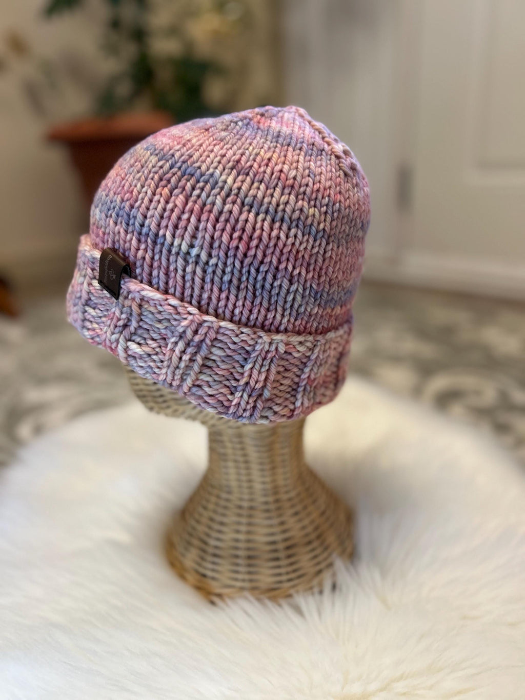 Hand Knit Merino Wool Winter Beanie - Folded Brim, valentines gift