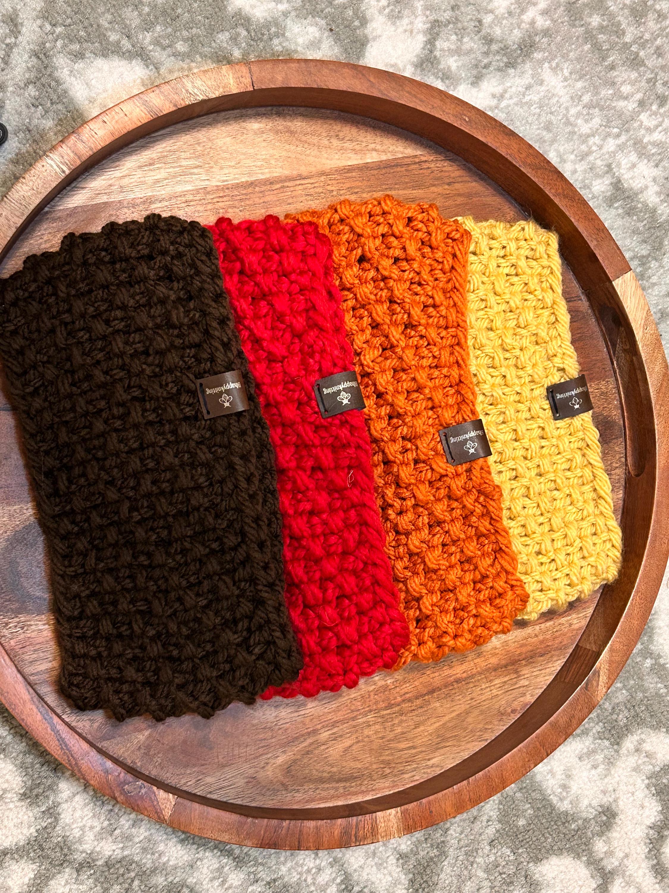 Handknit Adult Ear Warmer Headband: Acrylic Winter Wear