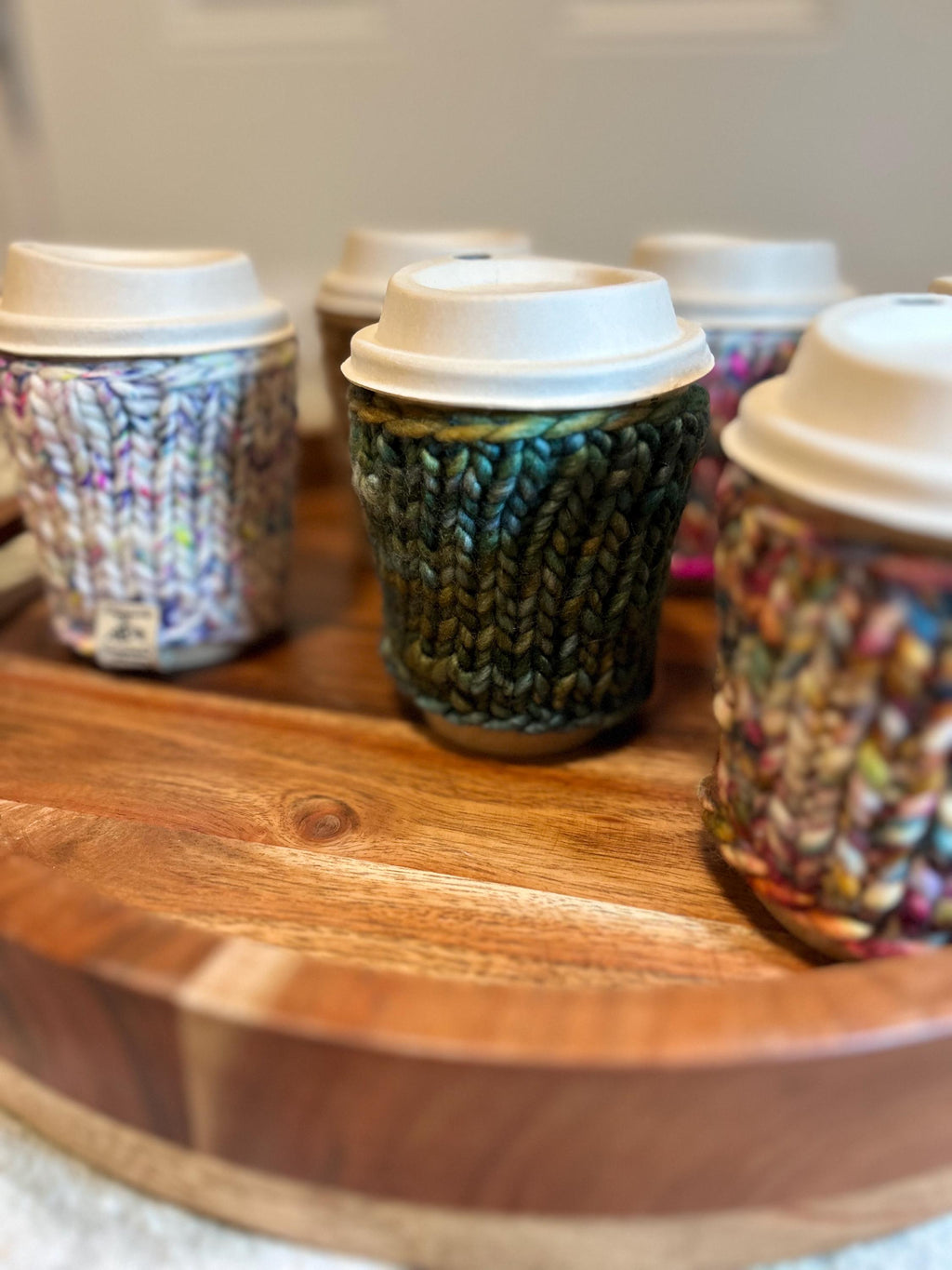 Reusable hot Cup Cozy, wool Coffee Sleeve, Teacher Gift, valentines gift, eco friendly