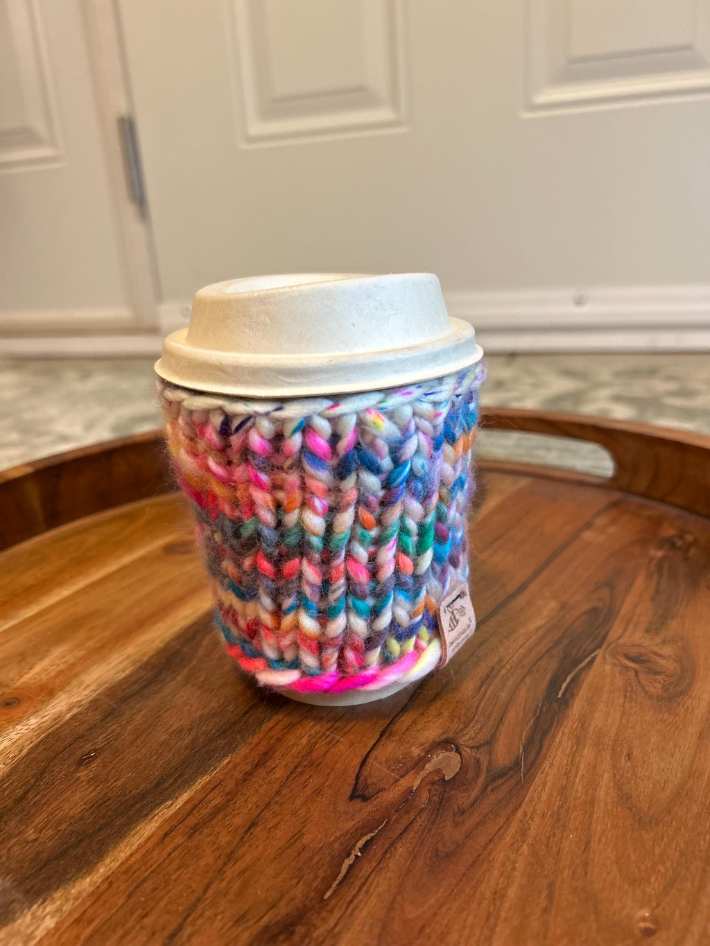 Reusable hot Cup Cozy, wool Coffee Sleeve, Teacher Gift, valentines gift, eco friendly