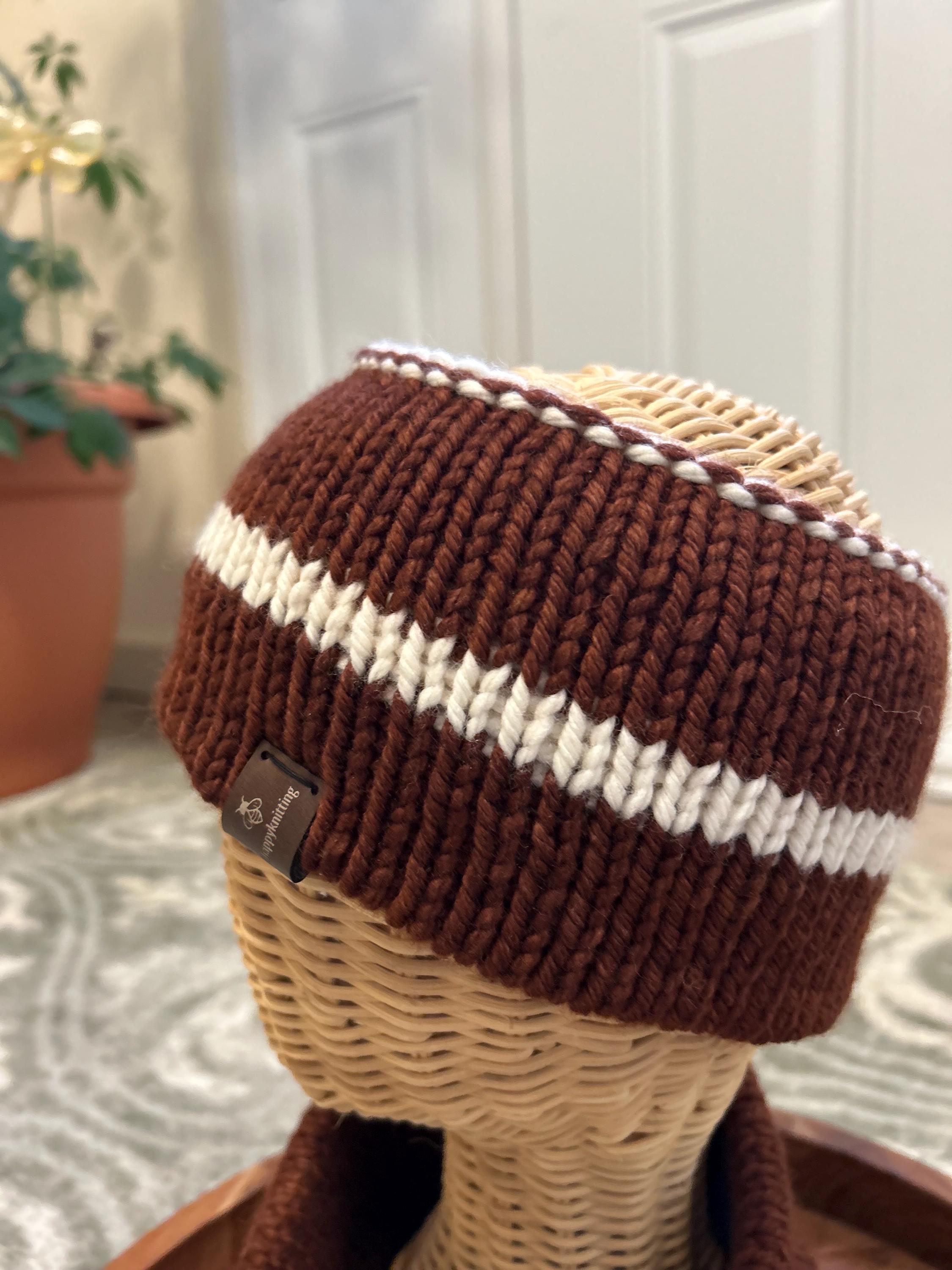 Hand knit merino wool headband - Double duty design