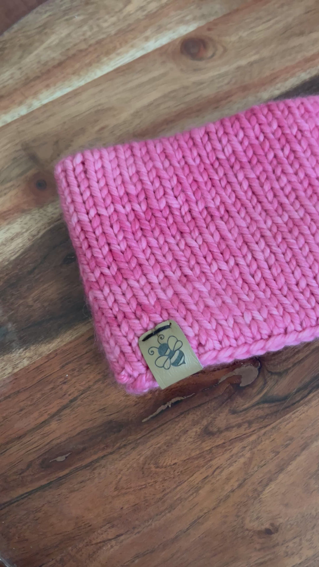 Hand knit merino wool headband - Double duty design