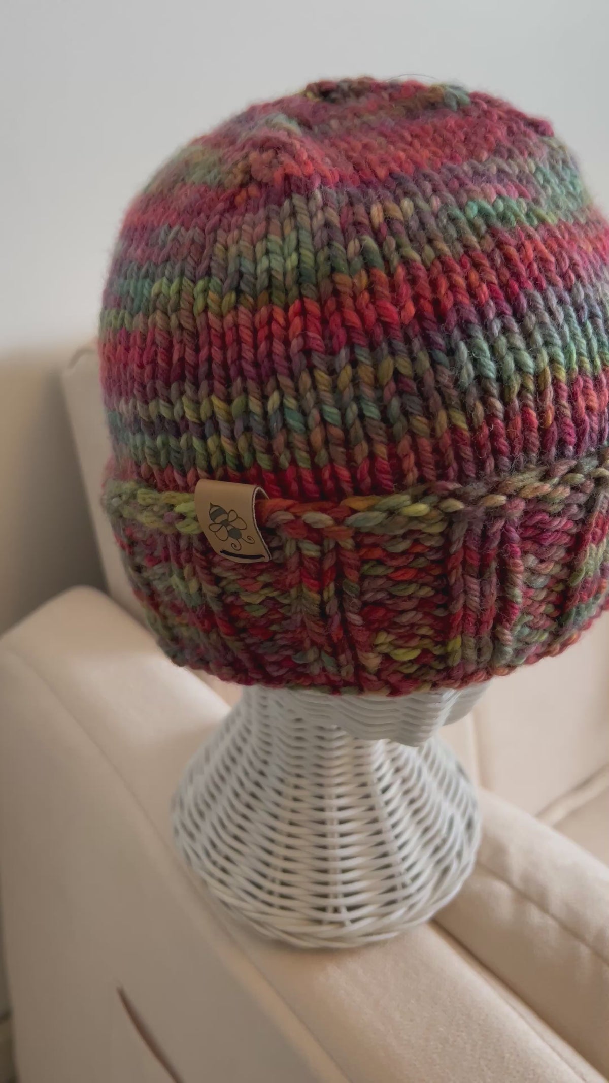 Hand Knit Merino Wool Winter Beanie – Folded Brim