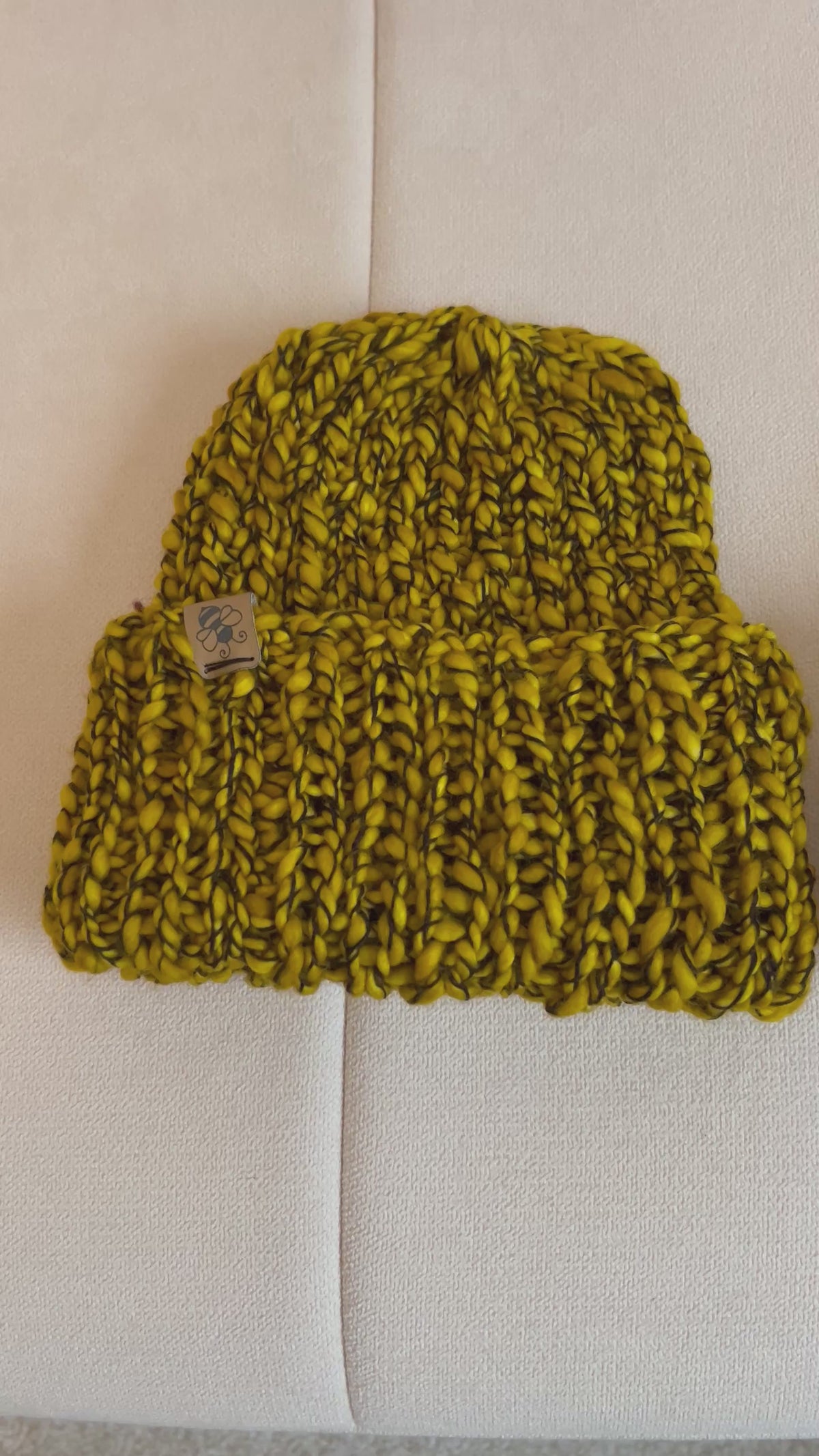 Chunky Wool Beanie - Orange Bulky Toque